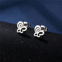 European And American New Stainless Steel Butterfly Necklace Set Earrings Two-piece Accessories main image 4