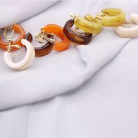 European And American Multicolor Screw Candy Color Acrylic C-shaped Ear Clips main image 1