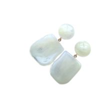 European And American Retro Metal Texture Transparent Resin Earrings Wholesale main image 6