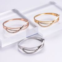 Simple Style Crown Stainless Steel 18K Gold Plated Rose Gold Plated Artificial Rhinestones In Bulk main image 3