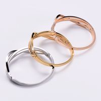 Simple Style Crown Stainless Steel 18K Gold Plated Rose Gold Plated Artificial Rhinestones In Bulk main image 4