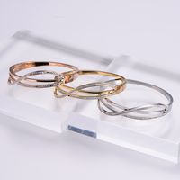 Simple Style Crown Stainless Steel 18K Gold Plated Rose Gold Plated Artificial Rhinestones In Bulk main image 5