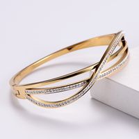 Simple Style Crown Stainless Steel 18K Gold Plated Rose Gold Plated Artificial Rhinestones In Bulk main image 6
