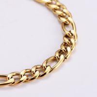 Hip-Hop Geometric 304 Stainless Steel Inlaid Gold No Inlaid 18K Gold Plated Men'S Bracelets main image 6