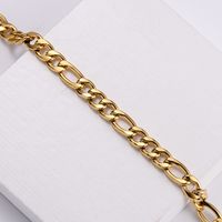 Hip-Hop Geometric 304 Stainless Steel Inlaid Gold No Inlaid 18K Gold Plated Men'S Bracelets main image 7