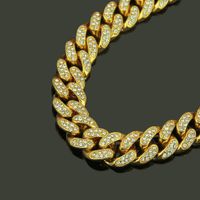 European And American Hip Hop Cuban Necklace Men's Diamond Necklace Wholesale main image 4