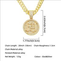 European And American Full Diamond Three-dimensional Pendant Cuban Chain Necklace Wholesale main image 3