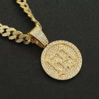 European And American Full Diamond Three-dimensional Pendant Cuban Chain Necklace Wholesale main image 5