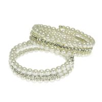 Fashion Personality Diamond-studded Pearl Three-layer Wide Bracelet main image 6