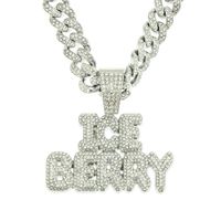 Hip-hop Stitching Full Diamond Letter Pendant Wide Cuban Chain Men's Domineering Necklace main image 1