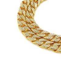 New Men's Hip Hop Diamond Chain Fashion Cuban Chain Alloy Necklace Wholesale main image 4