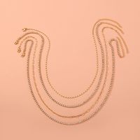 European And American New Diamond Multi-layer Necklace Stacking Necklace Clavicle Chain Wholesale main image 3