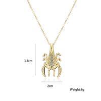 European And American Hip-hop Copper Micro-inlaid Zircon Scorpion Pendant Necklace Wholesale main image 5