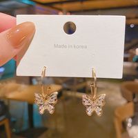 South Korea New Butterfly Zircon Earrings Temperament Earrings main image 1
