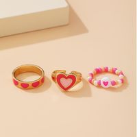 New Creative Simple Resin Alloy Women's Tail Ring Ring Color Ring Set main image 4