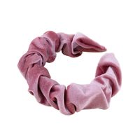 Fashion Solid Color Golden Velvet Folded Fabric Large-intesine Hairpin Wide-brimmed Hair-fix Headband main image 6