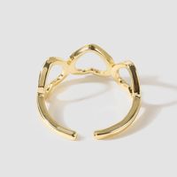 Korean Simple Real Gold Plating Heart Ring Creative Exquisite Ring Jewelry main image 5
