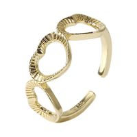 Korean Simple Real Gold Plating Heart Ring Creative Exquisite Ring Jewelry main image 6