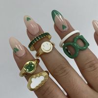 European And American New Fashion Cartoon Cute Simple Frog Pattern Ring Band Jewelry main image 5
