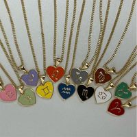 Simple Style Heart Alloy Patchwork No Inlaid Women's Necklace main image 1