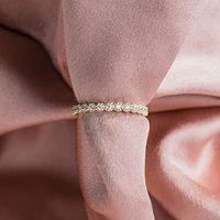 Cross-border Zircon Stacked Ring With Real Gold Plated Fashion New Product Ring main image 5