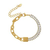 European And American Bracelet New Chain Zircon Bracelet 18k Gold Plated Jewelry main image 6