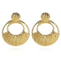 Fashion Design Sense Retro Style Earrings Texture Texture Hollow Round Earrings Wholesale main image 5