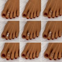 Popular Geometric Beach Foot Ring Sexy Metal Hollow Joint Ring Ethnic Style Foot Ornament main image 1