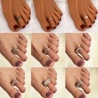 Popular Geometric Beach Foot Ring Sexy Metal Hollow Joint Ring Ethnic Style Foot Ornament main image 3