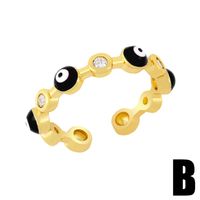 European And American Cross-border Jewelry Color Dripping Devil's Eye Creative Eye Opening Ring main image 4