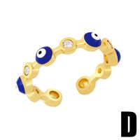 European And American Cross-border Jewelry Color Dripping Devil's Eye Creative Eye Opening Ring main image 6