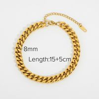 Fashion Stainless Steel Plating No Inlaid Gold Plated Bracelets sku image 3