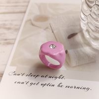 European And American Acrylic Cross-border Resin Gemstone Index Finger Tail Ring Cross-border Europe And America sku image 9