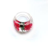 European And American Transparent Epoxy Flower Durable Leaves Dried Flowers Ring Acrylic sku image 7
