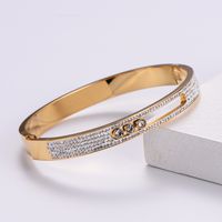 Cœur Acier Inoxydable Plaqué Or 18K Plaqué Or Rose Strass Artificiels En Masse sku image 2