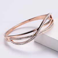 Simple Style Crown Stainless Steel 18K Gold Plated Rose Gold Plated Artificial Rhinestones In Bulk sku image 3