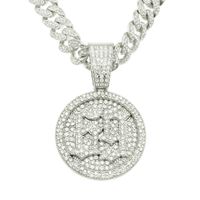 European And American Full Diamond Three-dimensional Pendant Cuban Chain Necklace Wholesale sku image 4