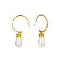 Fashion Creative Baroque Pearl Long Earrings Wholesale sku image 1