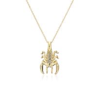 European And American Hip-hop Copper Micro-inlaid Zircon Scorpion Pendant Necklace Wholesale sku image 1