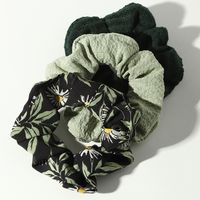 Sunflower Leaf Pattern Hair Scrunchies Hair Accessory main image 3