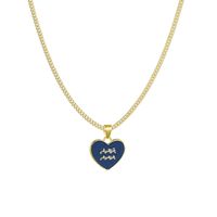 Simple Style Heart Alloy Patchwork No Inlaid Women's Necklace sku image 4