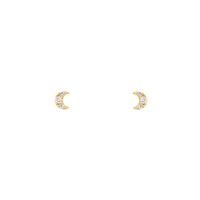 Simple Style Star Moon Lightning Earrings Copper Earrings sku image 2
