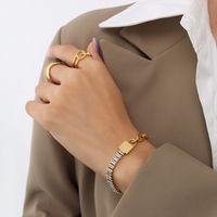 European And American Bracelet New Chain Zircon Bracelet 18k Gold Plated Jewelry sku image 3