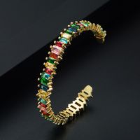 Fashion Copper Plated 18k Gold Micro-inlaid Zircon Bracelet Accessories sku image 1