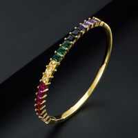 Fashion Copper Plated 18k Gold Micro-inlaid Zircon Bracelet Accessories sku image 2