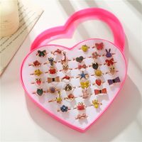 Alloy Cartoon Animal Ring Children's Jewelry Mixed Models 36 Ring Wholesale sku image 1