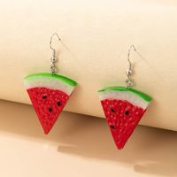 European And American Cute Fruit Strawberry Vegetable Carrot Earrings sku image 1