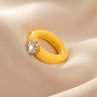 Simple Fashion Transparent Acrylic Resin French Retro Wind Creative Diamond Ring sku image 8