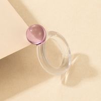 Simple Fashion Transparent Acrylic Resin French Retro Wind Creative Diamond Ring sku image 11