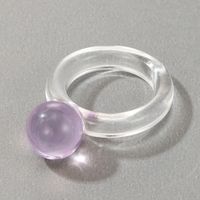 Simple Fashion Transparent Acrylic Resin French Retro Wind Creative Diamond Ring sku image 30